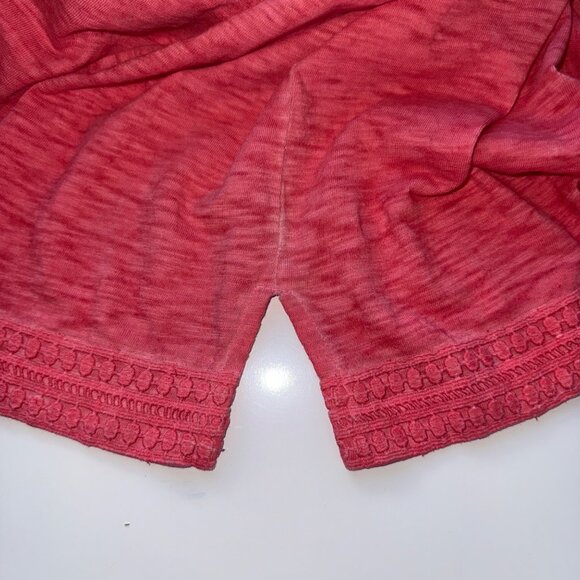 Chicos V-Neck Short Sleeve Cotton Tunic Dress Womens Size 1 Orange Textured - Picture 5 of 7